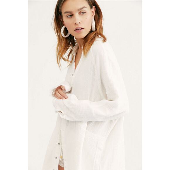 Free People - We The Free Summer Daydream Buttondown - Large - White - Picture 3 of 12